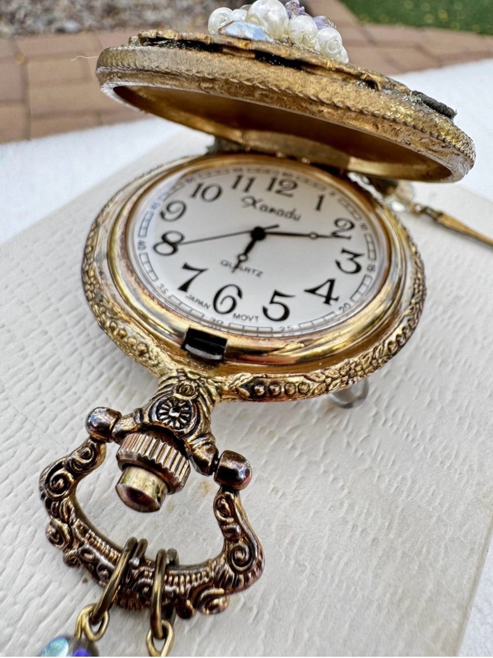 Pamela Amundson Signed Steampunk Pocket Watch Necklace OOAK